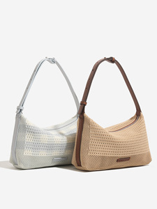 Bolsa de Poliéster Tejida de Alta Calidad, Nueva Moda Primavera Verano, con Cierre, Impermeable, Dos Correas, Estilo Vintage, Gran Capacidad - Product Image 2