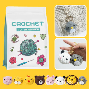 Venta caliente DIY Kit de ganchillo hilo técnico tejido para manualidades Animal muñeca colgante principiante inglés tela textil artesanías - Product Image 2
