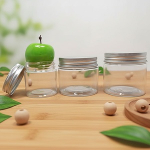 Pots cosmétiques transparents en PET de 60 ml, 80 ml, 100 ml, 120 ml, 150 ml, 200 ml pour soins de la peau avec logo personnalisé - Product Image 1