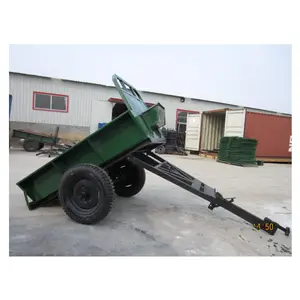 Discount price durable 2 ton small walking tractor farm tipping trailer