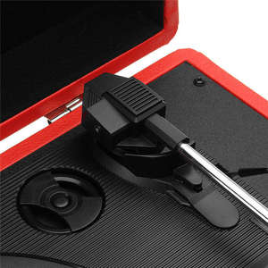 Lecteur de vinyle portable couleur personnalisée, tourne-disque 3 vitesses, connectivité Bluetooth, système audio style valise pour la maison et le bureau - Product Image 6