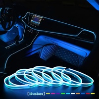 Kit de Lumière d'Ambiance de Voiture 5M, Accessoires d'Éclairage LED Intérieur Automobile, Fil Électrique Néon