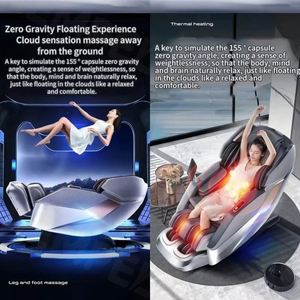 Fauteuil de massage intelligent 4D AI pour le corps entier avec massage des mollets, zéro gravité, thérapie thermique, SL-Track - Product Image 2