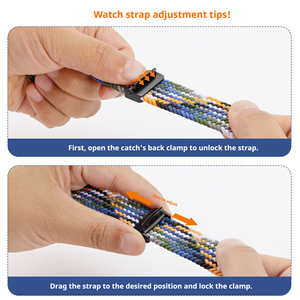 Tương Thích Với Redmi Đồng Hồ 6/5/4 Mi Ban Nhạc 8/9 Pro Dây Đeo Móc Vòng Được Xây Dựng Trong Dệt Nylon Thể Thao Có Thể Điều Chỉnh Vòng Đeo Tay Ban Nhạc - Product Image 2