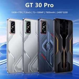 โทรศัพท์มือถือ New GT30 <span class=keywords><strong>Pro</strong></span> <span class=keywords><strong>True</strong></span> 4G ข้ามพรมแดน RAM 8GB ความจุ 256GB หน้าจอเจาะรู 7.3 นิ้ว ระบบ Android - Product Image 3