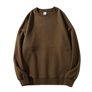 Alta calidad al por mayor de moda de cuello redondo de gran tamaño sudadera para hombre de peso pesado de algodón en blanco pulóver sudaderas - Product Image 6