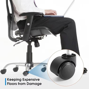 Adjustable <b>Plastic</b> Swivel <b>Wheels</b> Steel PU Durable Universal Chair Casters for Home Gym Hospital Baby and Dining Living Rooms - Product Image 2