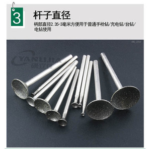 Herramienta de pulido cóncava europea tipo Q-Needle, herramienta europea para tallar jade, varilla de marcado de cuentas de diamante, herramienta para tallar ágata, herramienta europea para cuentas - Product Image 3