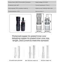 1500V IP67 étanche ignifuge étamé cuivre mâle femelle connecteur photovoltaïque 30A/45A/50A/60A Module de panneau solaire