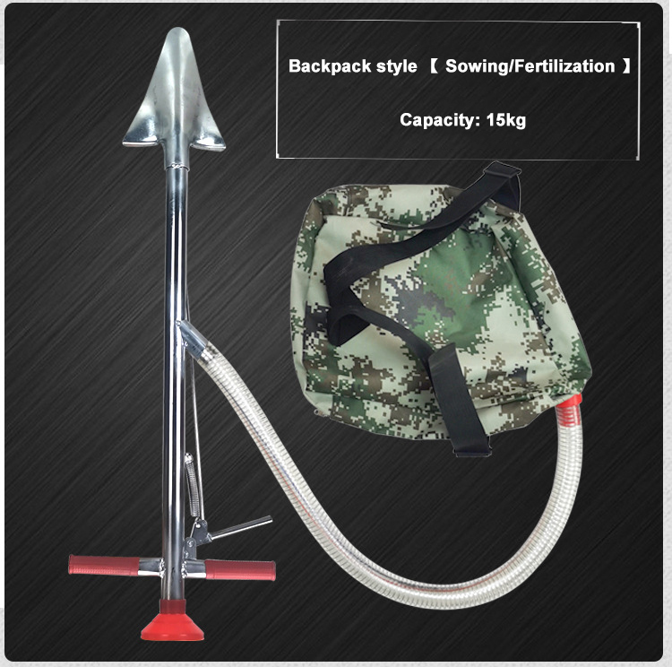Esparcidor De Fertilizante Manual De Mochila: Aplicador De Largo Alcance Para Maíz, Verduras Y Árboles – Capacidad Amplia Con Correa Ajustable (Tela Oxford + PP)