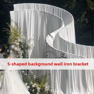 Supporti per Tende a S in Ferro Zincato Personalizzati a Forma di S con Decorazioni a Strati e Dettagli in Fiocchi di Madreperla per Area di Benvenuto - Cina - Product Image 4