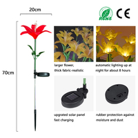 Lampu Lili surya IP65 tahan air grosir lampu dekorasi lanskap taman luar ruangan bunga lili buatan