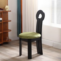 Table et chaises de salle à manger de style français vintage Wabi-Sabi, chaises de salle à manger en bois massif, usage domestique, chaises et tabourets avec dossier