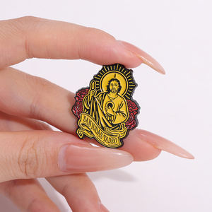Sming Pins San <span class=keywords><strong>Judas</strong></span> Tadeo Épingles En Émail Personnalisé Saint Jésus Art Statues Broches Sac À Dos Revers Badges Bijoux Cadeau - Product Image 3