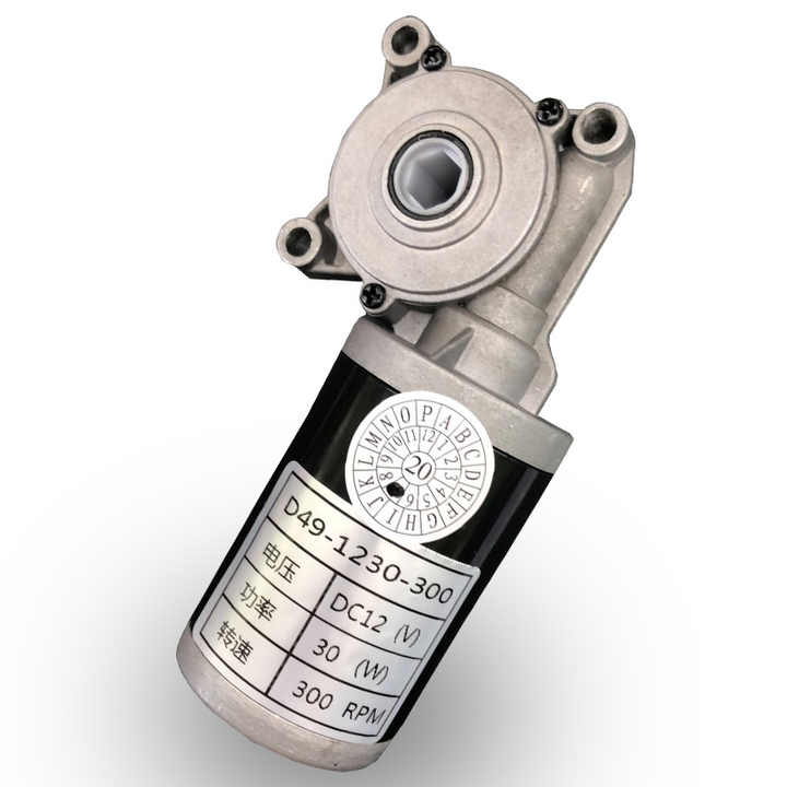 12V High Torque Brushed DC Motor - 5NM Gear Reduced Worm Gearbox 500 RPM