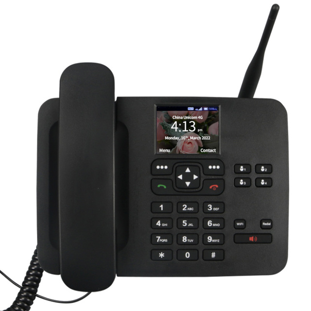 2.4 Inch Color Screen Dual SIM 150Mbps 800mAh Battery SIM Desk Phone WiFi Hotspot 8 Users BT FM 4G VoLTE Cordless Telephone