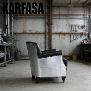 Sillón Chesterfield de Cuero Retro Personalizable, Patas de Madera, Diseño Europeo/Americano, Marca Karfasa, <span class=keywords><strong>Muebles</strong></span> Clásicos - Product Image 2