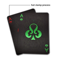 Cartes à jouer de poker professionnelles 310g, papier noir de qualité supérieure, designs personnalisés, finition brillante/mate, vernissage UV personnalisé