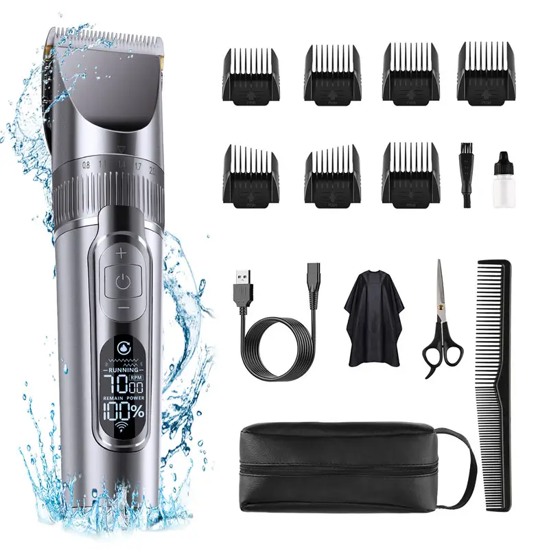 Top quality best selling impermeável sem fio barba aparador e cabelo clipper para homens