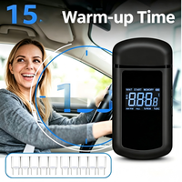 Alcootest numérique haute précision, analyseur de teneur en alcool portable, certifié CE, pour usage personnel en voiture, testeur d'alcoolémie avec 32 enregistrements de mémoire