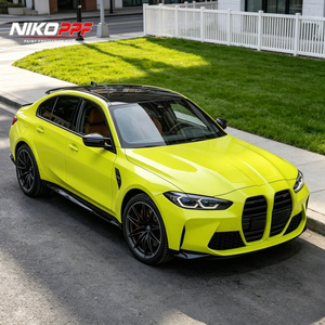 Film NIKO de qualité supérieure, vinyle PET vert acide, autocollant pour carrosserie complète de voiture, film de covering automobile en gros - Product Image 1