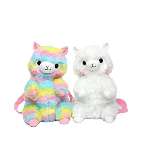 Nhà máy bán Keychain động vật Mặt dây chuyền nhồi bông búp bê plushies tùy chỉnh Alpaca đồ chơi sang trọng cừu Đồ chơi sang trọng Ba lô