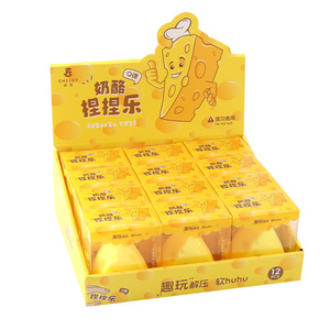 Juguetes Antiestrés al por Mayor, <span class=keywords><strong>Cubo</strong></span> de Queso <span class=keywords><strong>Triangular</strong></span> Elástico de Goma TPR, Juguete Sensorial Suave y Blandito para Niños, Alivio de la Ansiedad - Product Image 6