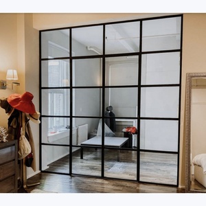 Thiết Kế Nướng Cửa Sổ Thép Trang Trí Cửa Sổ Kính Kim Loại Cố Định Bên Ngoài Cửa Sổ Kiểu Pháp - Product Image 5