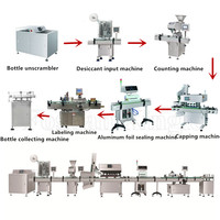 Ligne d'emballage automatique pour comprimés de lait Vitamine C Compteur de gomme Bouchage Étiquetage Ligne de production d'embouteillage pour comptage de comprimés de capsules