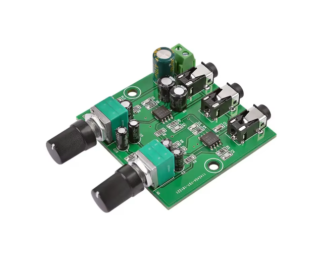2Way Stereo Audio Signal Mixer Board Multi-Channels Mixing Board for One Way amplification Output Headset Amplifier Audio
