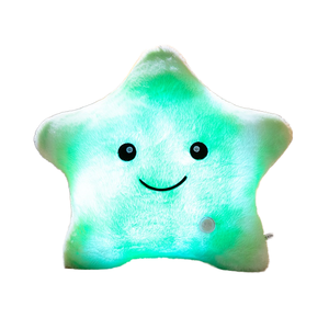 Nueva almohada luminosa con luz LED brillante, estrellas de cojín de peluche suave, cama colorida, juguetes para dormir, regalo ODM de algodón PP para niños - Product Image 1