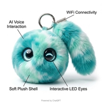 Cuteyeah CL143 Ocean Mist Blue Mini Plüschtier Sprechender KI-Lernroboter Stofftier Geschenk für Kinder Feiertagsüberraschung Eröffnung