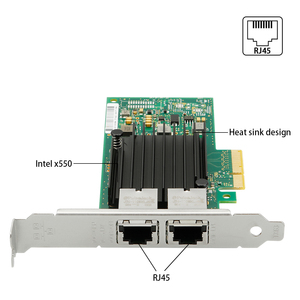 X550-T2 10GbE Dual Port PCIe X4 Desktop Network Card With X550 2 RJ45 10 Gigabit <b>Ethernet</b> <b>Adapter</b> Wired in Stock X550-T2 - Product Image 5