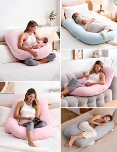 Oreillers de <span class=keywords><strong>grossesse</strong></span> personnalisés en forme de U, oreiller de maternité pour tout le corps, soutien pour le dos, les jambes, le ventre, les hanches - Product Image 4