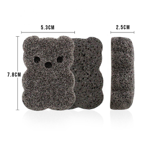 Éponge <span class=keywords><strong>Konjac</strong></span> au Charbon 100% Naturel en Forme d'Ours Mignon pour Enfants, Éponge Faciale Bébé <span class=keywords><strong>Konjac</strong></span> pour Nourrissons et Tout-Petits pour la Douche - Product Image 2