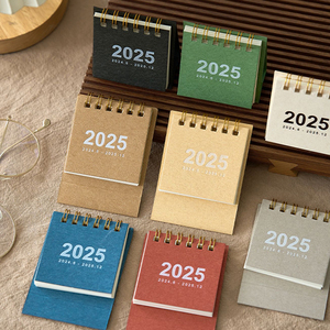 Mini Bàn Tùy Chỉnh Lịch 2025 Máy Tính Để Bàn Nhỏ Lịch Dày Giấy Twin-Dây Ràng Buộc Cho Nhà Văn Phòng Đồ Cung Cấp Trường Học - Product Image 1