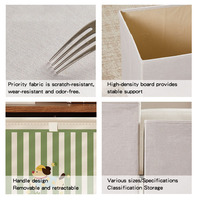 Grande boîte de rangement pliable en tissu pour chambre d'enfant, armoire de rangement pour vêtements, organisateur de rangement pliable en tissu pour vêtements