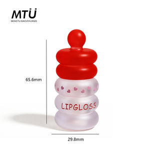 Emballage de gloss à lèvres avec logo personnalisé et porte-clés, emballage d'huile à lèvres de 3,5 ml, design d'emballage, tubes en plastique à bouchon à vis mignons, vente en gros d'usine - Product Image 4