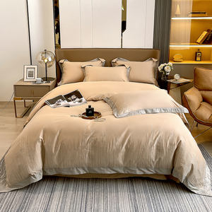 100s Langs tapel Baumwolle CR Stickerei Vierteiliges Set Geometrisches Bettwäsche set - Product Image 4