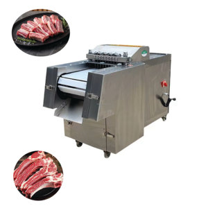 Machine à découper la viande en acier inoxydable, épaisseur réglable, semi-automatique, pour couper le bœuf en cubes, processeur de poisson congelé - Product Image 2