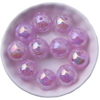 16mm coloré nouvelle mode ronde en vrac acrylique clair impression dentelle perles pour gros collier porte-clés fabrication de bijoux