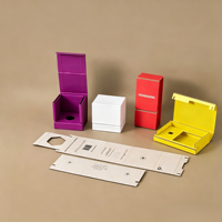 Boîte d'emballage pliable en carton gris, boîte en papier écologique, parfums et cosmétiques, boîte pliante plate en deux parties