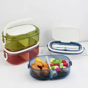 New Oval Kids Adult Office School Thermal Microwavable Plastic Food Grade ABS Tiffin Lunch Box