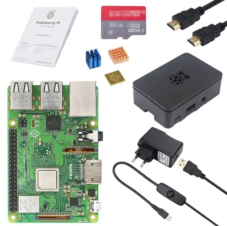 IC Chip Hot Raspberry Pi 3 Model B+ Simple Starter Kit With USB Adapter 32 GB / Case / Heatsink for Raspberry Pi 3B+ 3B PLUS