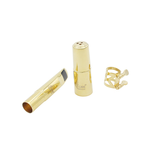 Boquilla <span class=keywords><strong>de</strong></span> Saxofón <span class=keywords><strong>Tenor</strong></span> SLADE B3 N.° 5 6 7 8, Accesorios <span class=keywords><strong>de</strong></span> Saxofón <span class=keywords><strong>Tenor</strong></span> <span class=keywords><strong>de</strong></span> Latón, Boquilla <span class=keywords><strong>de</strong></span> Metal Dorada con Protector Bucal - Product Image 5