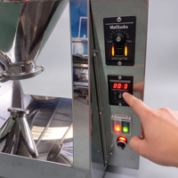Mélangeur à vis industriel portable 30L-60L, tambour en acier inoxydable 304 avec moteur pour le mélange d'aliments et de produits chimiques