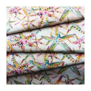 2024 Top motif d'organisme marin personnalisé impression numérique coloré étoile de mer tissé popeline tissu pour chemise habillée - Product Image 1