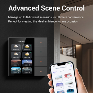 2025 productos de gran oferta Tuya Zigbee <span class=keywords><strong>Smart</strong></span> Home Panel de interruptores de pared 4Gang interruptor de escena multifunción para interruptor de atenuación de iluminación - Product Image 4