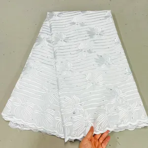 Wholesale China Fabric Textile Suppliers Dubai African Nigerian Lace Embroidery Lace Fabric Swiss Cotton Fabric