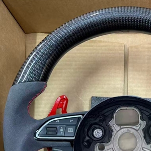 Volante de Fibra de Carbono para Automóvil <span class=keywords><strong>Audi</strong></span> S8 A1 <span class=keywords><strong>A3</strong></span> 8V <span class=keywords><strong>8L</strong></span> A4 B8 B9 B7 A6 C8 C7 TT 8J Q3 Q5 S4 B8.5 Q7 A5 A7 A8 R8 <span class=keywords><strong>RS3</strong></span> S3 S5 S7 - Product Image 5
